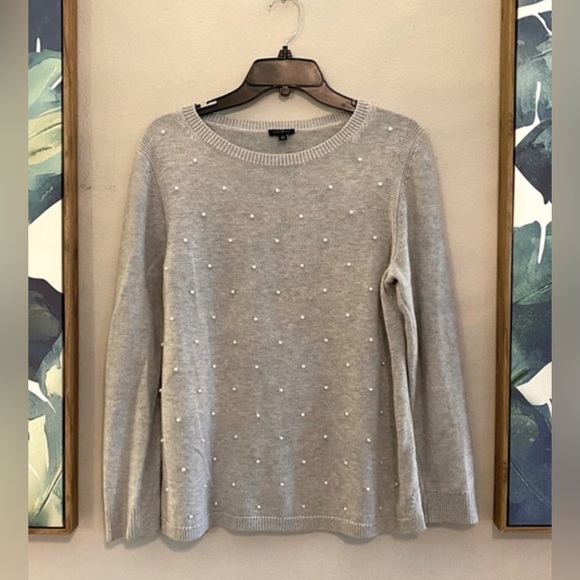Talbots Pearl Gray Sweater | Medium - Picture 9 of 13
